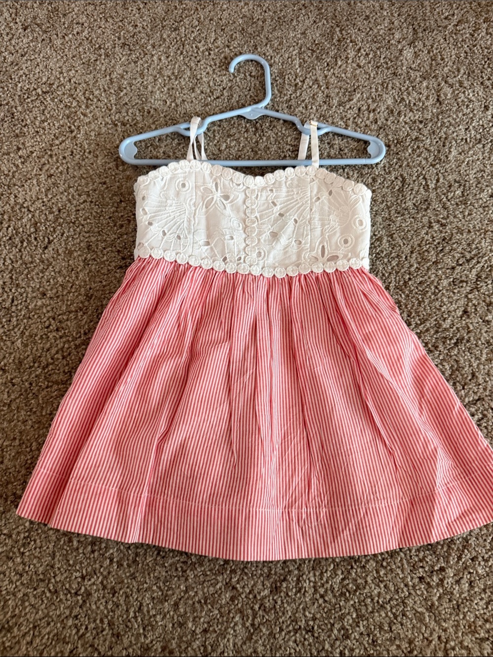 Lilly Pulitzer White Eyelet and Red Seersucker Sundress
